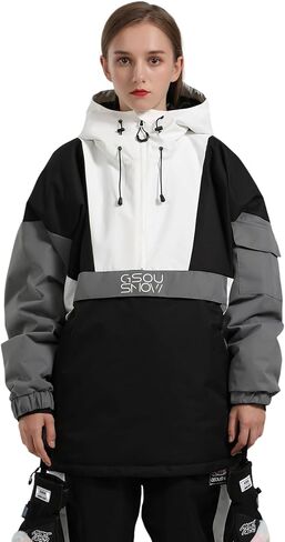 GSOU SNOW Women Ski Jacket Snow Coat Waterproof Windproof Snowboarding Jacket Coat Insulated Warm Winter in Kuwait