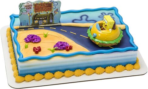 DecoPac SpongeBob SquarePants™ Mood Faces Rings, SpongeBob Cupcake Decorations Featuring SpongeBob SquarePants, Yellow - 24 Pack in Saudi Arabia
