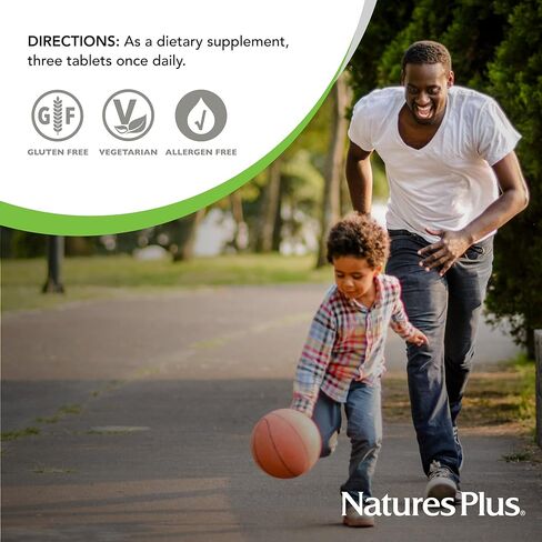 NaturesPlus مصدر الحياة بدون حديد - 180 قرصًا - مكملات متعددة الفيتامينات والمعادن - تدعم الطاقة الطبيعية والرفاهية العامة - خالية من الغلوتين، نباتي - 60 وجبة in Kuwait