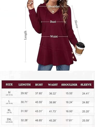 Hoodies for Women with Asymmetrical Hem Long Sleeve Tops for Women Casual Fall Sweatshirts with Drawstring in Saudi Arabia