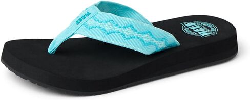Reef Women's Sandy Flip-Flop, Black/Blue, 8 in Saudi Arabia