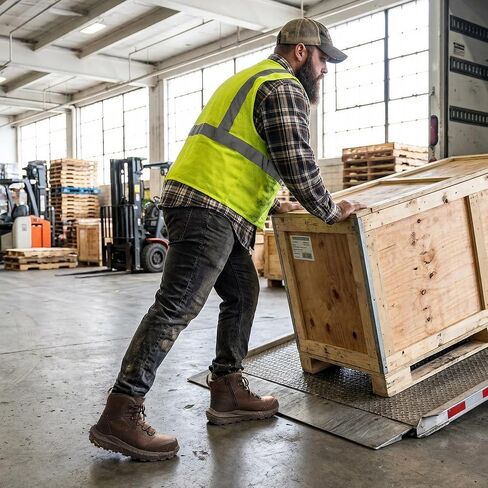 أحذية NORTIV 8 بمقدمة مركبة للرجال ASTM F2413-24 أحذية عمل آمنة خفيفة الوزن ومضادة للتعب وغير قابلة للانزلاق مع سحاب لبناء المستودعات، Terrascope-nano in Kuwait