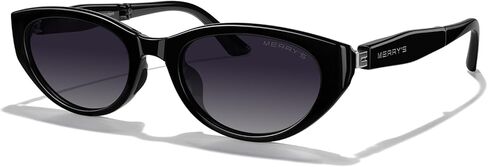MERRY'S Folding Sunglasses Retro Vintage Narrow Cat Eye Sunglasses for Women Men with Case S6189 in Saudi Arabia