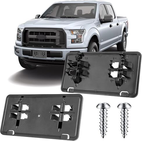 License Plate Bracket Accessories for Ford F250 F350 F450 F550 Super Duty 2011 2012 2013 2014 2015, Front Bumper License Plate Holder Replacement Frame Black Mount in Kuwait
