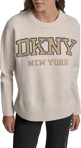 سترة نسائية رياضية ذات شعار DKNY برقبة دائرية in Saudi Arabia
