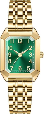 GOODLIYA Luxury Watches for Women Square Case Stainless Steel Band Ladies Wrist Watch Fashion Simple Water Resistant Quartz Wristwatch in Saudi Arabia