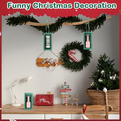 Weysat 4 Pcs Christmas Break in Case of Emergency Box 4 x 2 Inch Funny Emergency Gift Box with Ribbon Personalized Gag Gift for Christmas Tree Birthday Holiday Desk Decor(Green) in Saudi Arabia