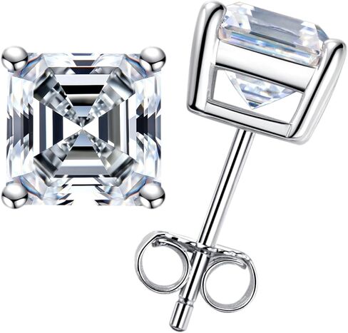 AnuClub 1cttw-6cttw Moissanite Stud Earrings D Color VVS1 926 Sterling Silver Timeless Sparkle Studs Daily Elegance Earrings for Women Wife Her with Certificate in Saudi Arabia