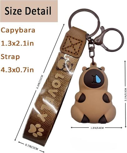 ISEMRO 4 قطع سلسلة مفاتيح كابيبارا سوبر لطيف كابيبارا هدايا مفتاح سلسلة للأطفال حفلة التخرج عيد ميلاد in Kuwait