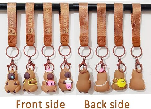 ISEMRO 4 قطع سلسلة مفاتيح كابيبارا سوبر لطيف كابيبارا هدايا مفتاح سلسلة للأطفال حفلة التخرج عيد ميلاد in Kuwait