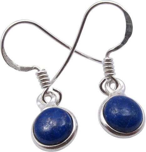 SilverStarJewel 925 Solid Silver Lapis Lazuli Earrings 2.8 cm Gemstone Gift in Saudi Arabia