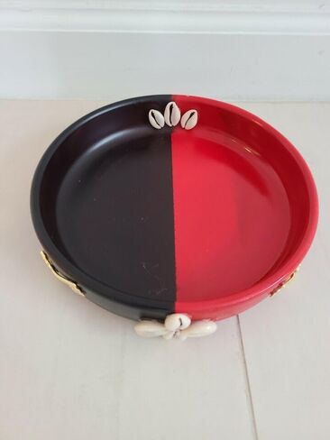 generic Elegua Plate Eleggua Plato Santeria OSHA Santo Ifa Yoruba Santo, Large, Red in Saudi Arabia