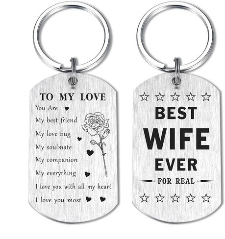 SOUSYOKYO Wife Valentines Day Gifts from Husband, Best Wife Ever Keychain, Wife Anniversary Birthday Present in Saudi Arabia