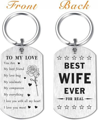 SOUSYOKYO Wife Valentines Day Gifts from Husband, Best Wife Ever Keychain, Wife Anniversary Birthday Present in Saudi Arabia