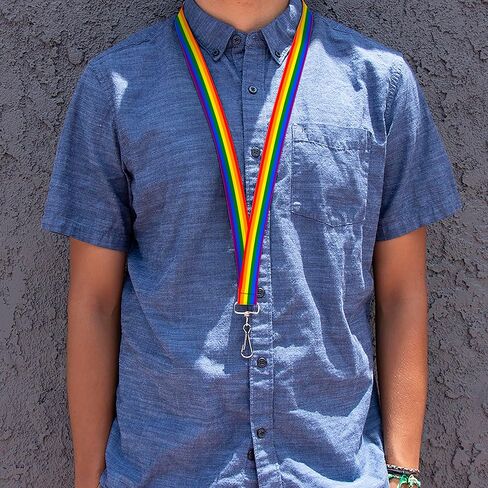 Buckle-Down Lanyard-1.0"-Flag Pride Rainbow in Saudi Arabia