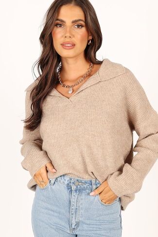 Petal & Pup Women's Shay Collar Knit Sweater in Saudi Arabia