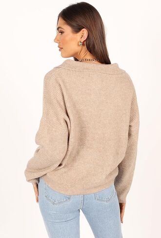 Petal & Pup Women's Shay Collar Knit Sweater in Saudi Arabia