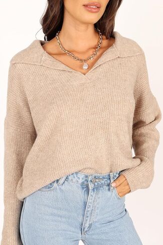 Petal & Pup Women's Shay Collar Knit Sweater in Saudi Arabia