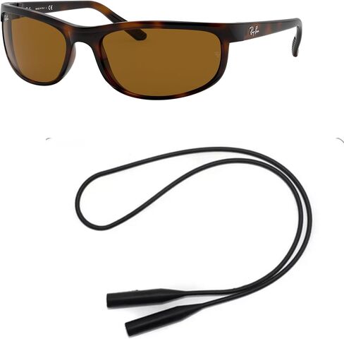 Ray-Ban RB2027 Sunglasses Bundle: RB 2027 PREDATOR 2 650833 Predator 2 Dark Havana B-15 Br and Universal Anti-slip Silicone Leash in Saudi Arabia