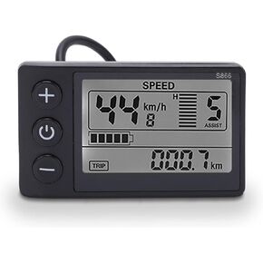 Bicycle Speedometer, IP65 Waterproof Backlight LCD Bike Speed Display Meter Bicycle Computer for 22.2mm/0.9in Handlebars