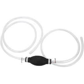 Senzeal Siphon Pump Portable High Flow Siphon Hand Pump for Gas Gasoline Petrol Diesel Oil Liquid Water Fish Tank with 2 Durable PVC Hoses