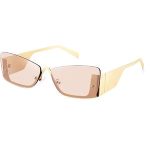 Fozono Trendy Cat Eye Sunglasses for Women Small Retro Classic Shades Metal Frame Vintage UV400 Protection FZN901