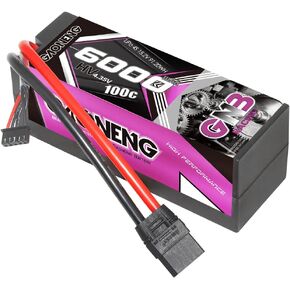 GAONENG GNB 7600MAH 4S HV 15.2V 100C 5.0mm Bullet Hard Case RC LiPo Battery for 1/10 and 1/8 Scale RC Hobby Models