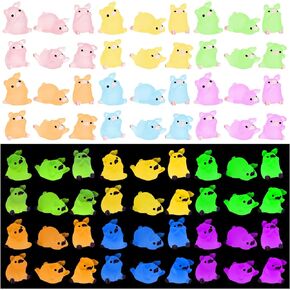 LHSYFBZ 36Pcs Luminous Mini Resin Pig, Miniature Pig, Glow in The Dark Tiny Pig Ornament for Garden Landscape Aquarium Dollhouse Birthday Party Room Crafts Decor