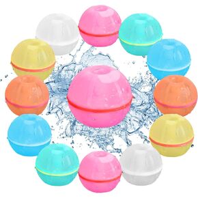 12 قطعة من بالونات المياه القابلة لإعادة الاستخدام من سوبكو، كرات مياه مغناطيسية سريعة التعبئة ذاتية الغلق للأطفال، قنبلة مياه من السيليكون لحمام السباحة، لعبة قتال المياه الصيفية، ألعاب الحفلات الممتعة in Kuwait