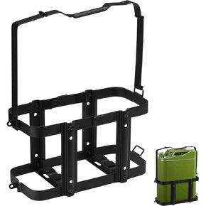 Mayouko Lockable Jerry Gas Can Holder Rack, 5 Gallon / 20 Liter Steel Jerry Can Mount Brackets, Metal Fuel & Gasolina Container, Detachable Carrier Mount