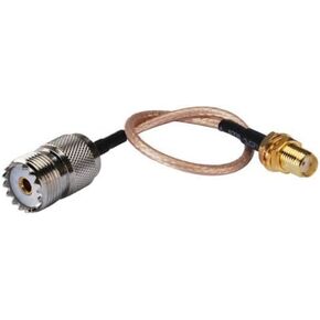 Saide Electronic Handheld Antenna Cable Adapter for UHF Base and Mobile Antennas - SMA Female to UHF SO-239 Female Connectors 6''