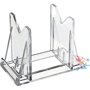 OnFireGuy 10pcs Fishing Lure Display Stands | Clear Acrylic Fishing Lure Easels | Accessories for Fishing & Decoration | 3-Piece Display Stand Measurements: 2" H x 2-5/8" W x 1-1/2" D