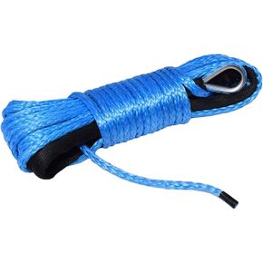 1/4"*50ft ATV Winch Line,Synthetic Rope for 4WD Parts,Off Road Rope,Synthetic Winch Cable (Grey)