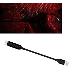 Tesnaao 1 PC Car Roof Star Night Lights, 8.2 Inches x 0.5 Inches Vehicle Atmosphere Lamp, Automobile Decorative Light, Universal for Most Cars, Trucks and Vans (Red)