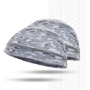 COLD FACTOR Instant Cooling Skull Cap 2 Pack | UPF 50+ | Chemical-Free Evaporative Cooling | Lasts 2+ Hours