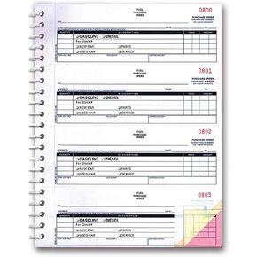 Fuel Purchase Order Book (3-Part Fuel PO Book) (200 per Book)