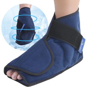 NEWGO Foot Ice Pack for Plantar Fasciitis, Achilles Tendon, Heel Spur, Ankle Ice Pack Wrap Reusable Gel Cold Pack for Feet Pain Relief