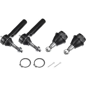 X AUTOHAUX 4pcs Front Lower Ball Joint Outer Tie Rod End Link Kit No.K6541/ES800223 for Cadillac Escalade ESV EXT for Chevy Silverado Tahoe for GMC Sierra Yukon Suspension Ball Joint