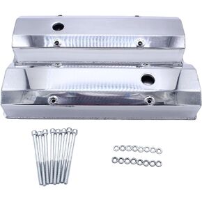 GSKMOTOR Tall Valve Covers Billet Rail For Chevy 350 383 400 1958-86 SBC