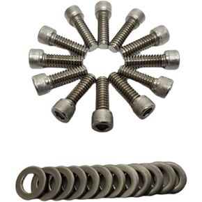 Z Whip SBC SBF 24pc Valve Cover Bolt Kit Compatible with Chevy & Ford Small Block V8 SBC 265 283 305 327 350 383 400 5.7L & SBF 260 289 302 351W 5.0L EFI Stamped Steel Valve Covers