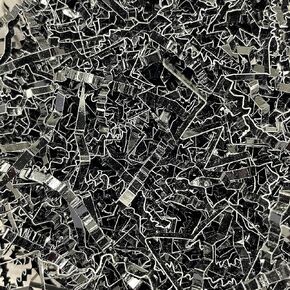 MMvolesy Black MetallicSolid Colored Crinkle Paper Filler for Gift Wrap and Basket Filler for Gift Box Filling Cut Paper Shred Filler 2LB