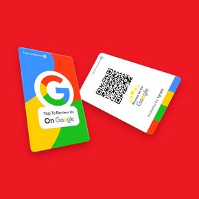 SCAN ME | Review Us On Google Tap Card | QR Code + NFC | 2 Pack | Ready To Be Activated Instantly | Boost Business Reviews | Google Review Tap Card | Version 2.0