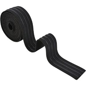 WANDIC Elastic Band, 10 Yards Black Silicone Elastic Tape High Elasticity Waistband for Sewing Clothes Handicrafts, 2.5cm