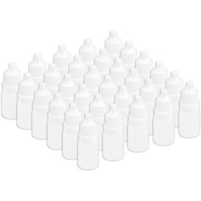 uxcell Plastic Dropper Bottle, 5ml/0.17oz Small Mouth Drop Bottles Empty Squeezable Eye Liquid Dropper Bottle 30pcs