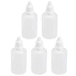 uxcell Plastic Dropper Bottle, 50ml/1.7oz Small Mouth Drop Bottles Empty Squeezable Liquid Dropper Bottle 5pcs