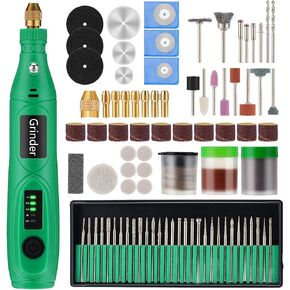 KKUYT 2 في 1 أداة دوارة كهربائية وقلم نقش، مجموعة أدوات دوارة لاسلكية ذات 5 سرعات متغيرة مع 136 ملحقًا، أدوات نحت آلة نقش الطاقة للحرف اليدوية والإبداعات اليدوية in Kuwait