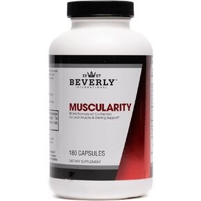 Beverly International Muscularity Specialty BCAA Formula, 180 Capsules. Branched Chain Amino Acids + Chromium Picolinate, B6-B12. Improves Energy Metabolism - Muscle Recovery - Muscle Guard.