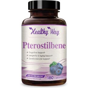 Healthy Way Pterostilbene 150 mg, 180 Capsules