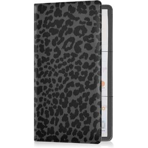 Bolaz Car Registration and Insurance Holder-Dark Gray Leopard Cheetah Print Leather Auto Registration and Insurance Card Holder-Vehicle Glove Box Organizer for Driver's License(228vb5d) in Saudi Arabia