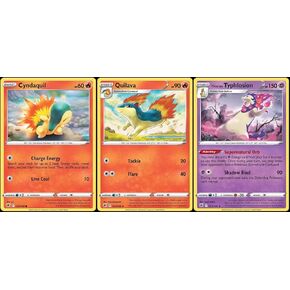 Hisuian Typhlosion 052/189 - Astral Radiance - Rare Pokemon Evolution Card Lot - Quilava Cyndaquil